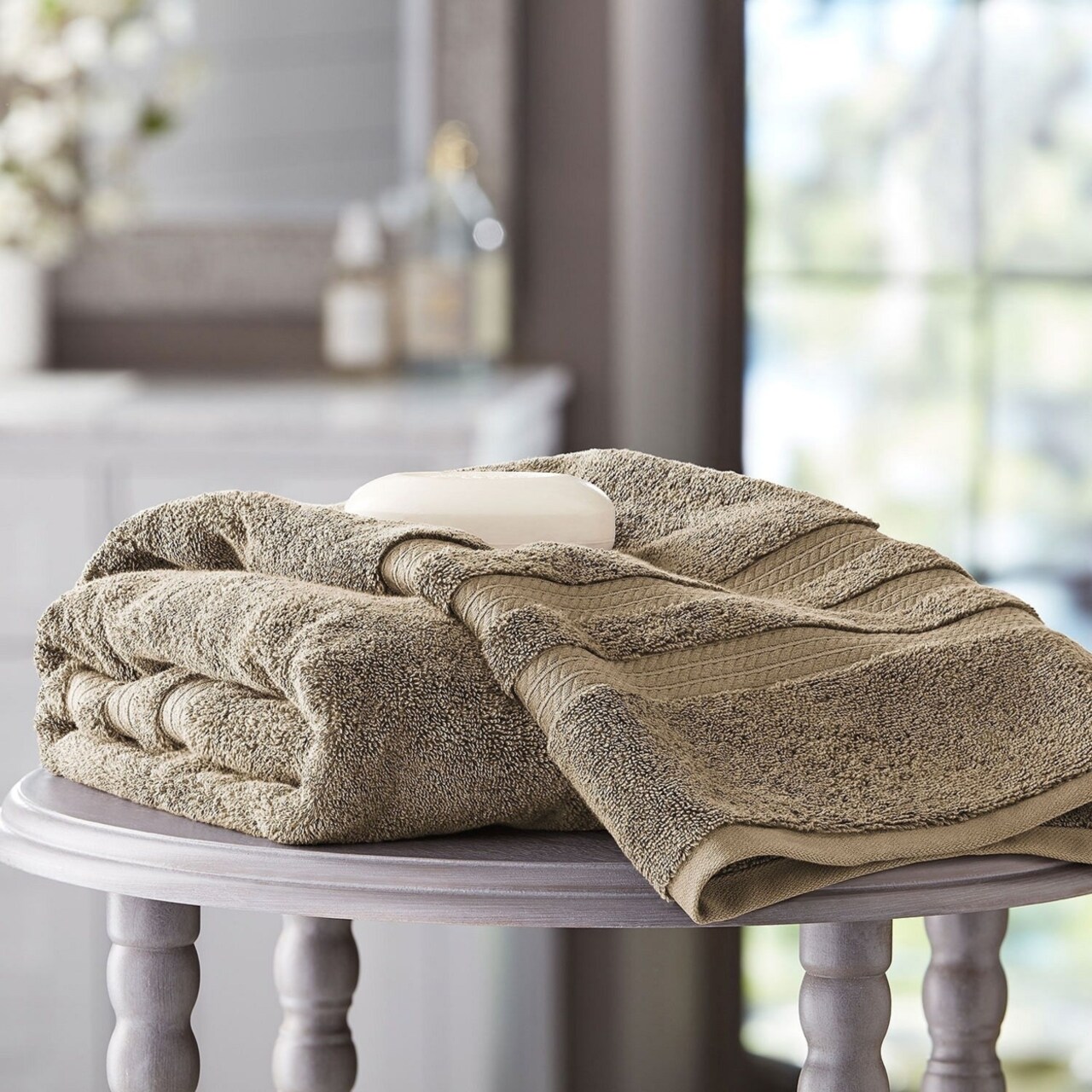 Member's Mark Hotel Premier Collection 100% Cotton Luxury Bath Towel - Brown Stone